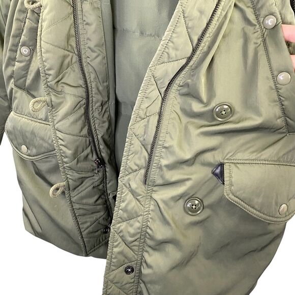 Ralph Lauren Denim & Supply Jacket Medium Green Military Down Sherpa Lined Hood - Picture 6 of 16